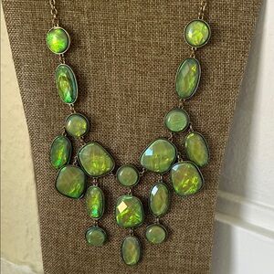 Elegant Green Statement Necklace
